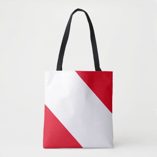 Rood en wit, aangepast tote bag (Voorkant)