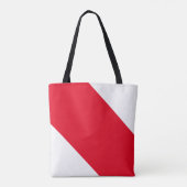 Rood en wit, aangepast tote bag (Achterkant)