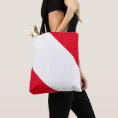 Rood en wit, aangepast tote bag (Dichtbij)