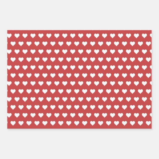 Rood en wit Aangepaste naam en Initialen Inpakpapier Vel (Voorkant 2)