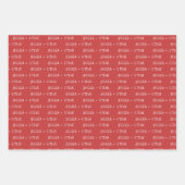 Rood en wit Aangepaste naam en Initialen Inpakpapier Vel (Voorkant)