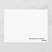 Rood en wit abstract design op zwart briefkaart (Achterkant)