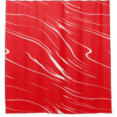 Rood en Wit abstract Douchegordijn (Voorkant)