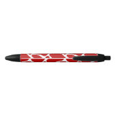 Rood en wit abstract girafpatroon zwarte inkt pen (Achterkant)