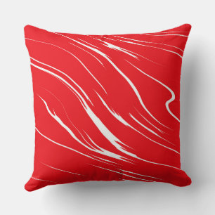 Rood en Wit abstract Kussen