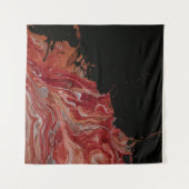 Rood en wit abstract schilderij wandkleed (Voorkant (horizontaal))