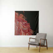 Rood en wit abstract schilderij wandkleed (In Situ (horizontaal))