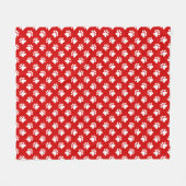 Rood en wit afdrukken fleece deken (Voorkant (Horizontaal))