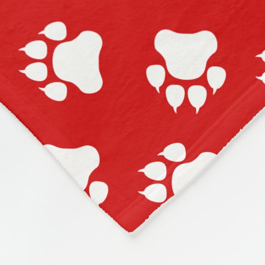 Rood en wit afdrukken fleece deken (Hoek)