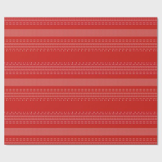 Rood en wit Afrikaans patroon inpakpapier (Vlak)