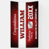 Rood en Wit Afstudeerfeest Spandoek (Verticaal)