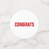 Rood en wit Afstuderen Foto Aangepaste Confetti (Kleine voorkant)