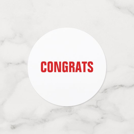 Rood en wit Afstuderen Foto Aangepaste Confetti (Kleine voorkant)