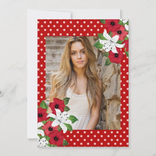 Rood en wit 🎓 Afstuderen Kaart (Achterkant)