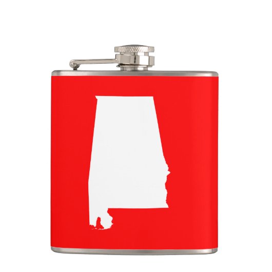 Rood en Wit Alabama Heupfles (Voorkant)
