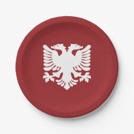 Rood en wit Albanees Eagle Paper Bord