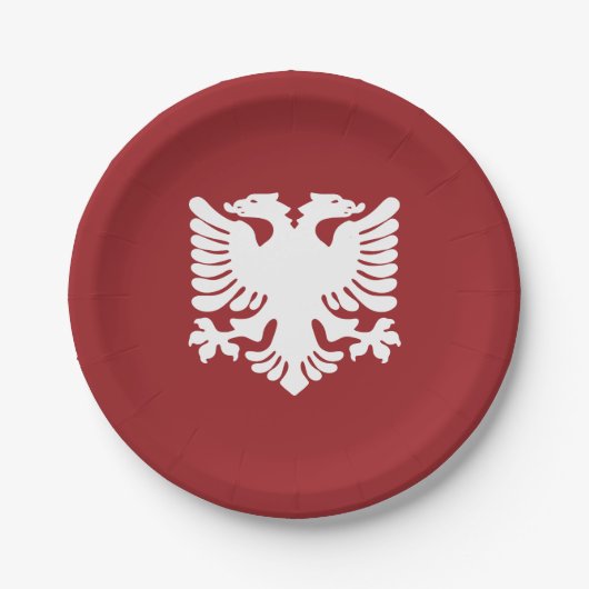 Rood en wit Albanees Eagle Paper Bord (Voorkant)