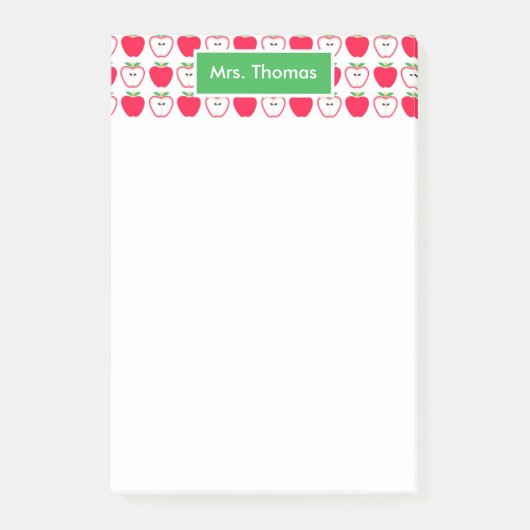 Rood en wit Apple persoonlijke advertentie Post-it® Notes (Voorkant)