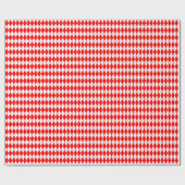 Rood en wit argyle-cadeaupapier cadeaupapier (Vlak)