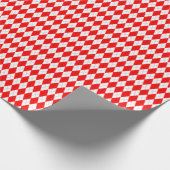 Rood en wit argyle-cadeaupapier cadeaupapier (Hoek)