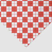 Rood en wit Argyle Tissuepapier (Detail)