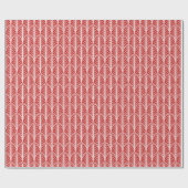 Rood en Wit Art Deco Fan Pattern Cadeaupapier (Vlak)