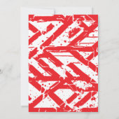 Rood en Wit Atleet Afstuderen Kleats off Pet On Kaart (Achterkant)