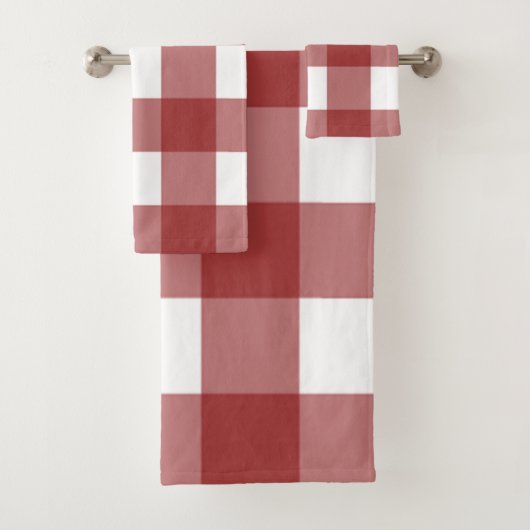 Rood en wit bad handdoek (Insitu)