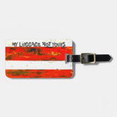 Rood en wit bagagelabel (Voorkant horizontaal)