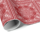 rood en wit bandanna ontwerp cadeaupapier (Rol Hoek)