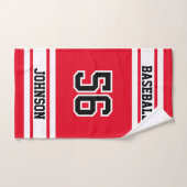 Rood en wit Baseball - 100% aanpassen Handdoek (Handdoek)