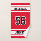 Rood en wit Baseball - 100% aanpassen Handdoek (Handdoek)