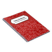 Rood en wit Baseball Aangepast Notitieboek (Rechterzijde)