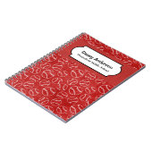 Rood en wit Baseball Aangepast Notitieboek (Linkerzijde)