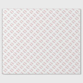 Rood en Wit Baseballs | Elke achtergrondkleur Cadeaupapier (Vlak)