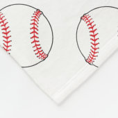 Rood en Wit Baseballs | Elke achtergrondkleur Fleece Deken (Hoek)