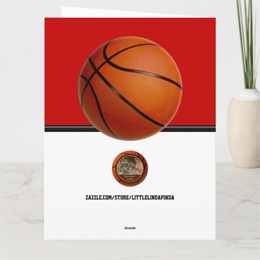 Rood en wit, bedankt, Basketball Coach Kaarten (Achterkant)