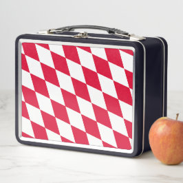 Rood en Wit Beiers Diamanten Vlag Patroon