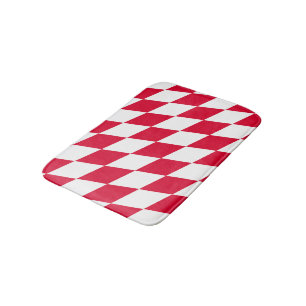 Rood en Wit Beiers Diamanten Vlag Patroon Badmat