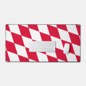 Rood en Wit Beiers Diamanten Vlag Patroon Bureaumat (Keyboard & Muis)
