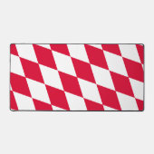 Rood en Wit Beiers Diamanten Vlag Patroon Bureaumat (Voorkant)