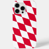 Rood en Wit Beiers Diamanten Vlag Patroon Case-Mate iPhone Case (Achterkant)