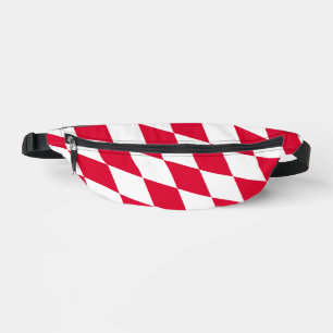 Rood en Wit Beiers Diamanten Vlag Patroon Heuptasje