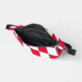 Rood en Wit Beiers Diamanten Vlag Patroon Heuptasje (Open)