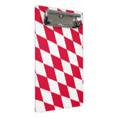 Rood en Wit Beiers Diamanten Vlag Patroon Mini Klembord (Schuin)