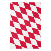 Rood en Wit Beiers Diamanten Vlag Patroon Mini Klembord (Achterkant)