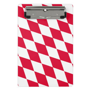 Rood en Wit Beiers Diamanten Vlag Patroon Mini Klembord