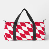 Rood en Wit Beiers Diamanten Vlag Patroon Plunjezak (Voorkant)