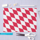 Rood en Wit Beiers Diamanten Vlag Patroon Tissuepapier (Craft)