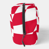 Rood en Wit Beiers Diamanten Vlag Patroon Toilettasje (Rechts)